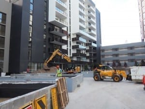 Projects under construction Highpoint Finishing walkway